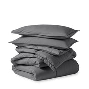 A down alternative comforter folded neatly