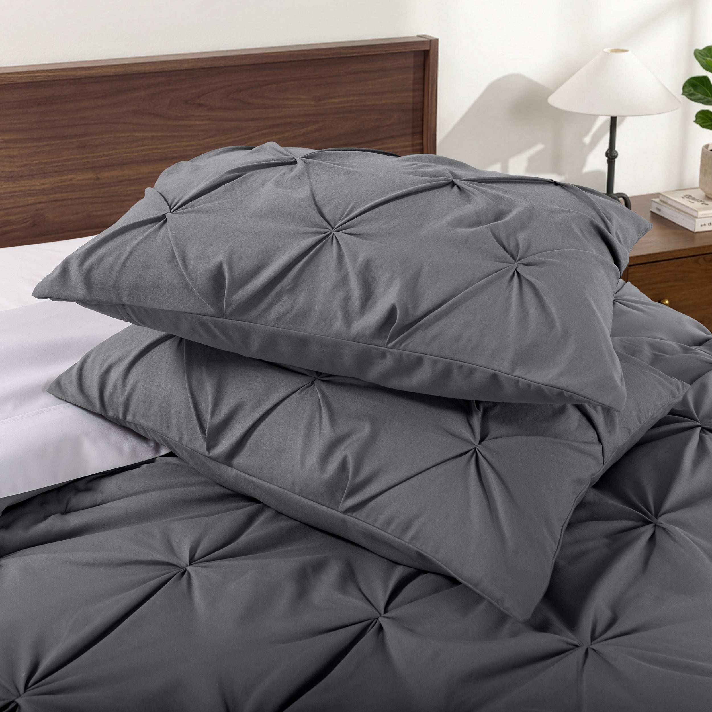 Ultra Soft Down Alternative Pintuck Comforter Set - Lightweight