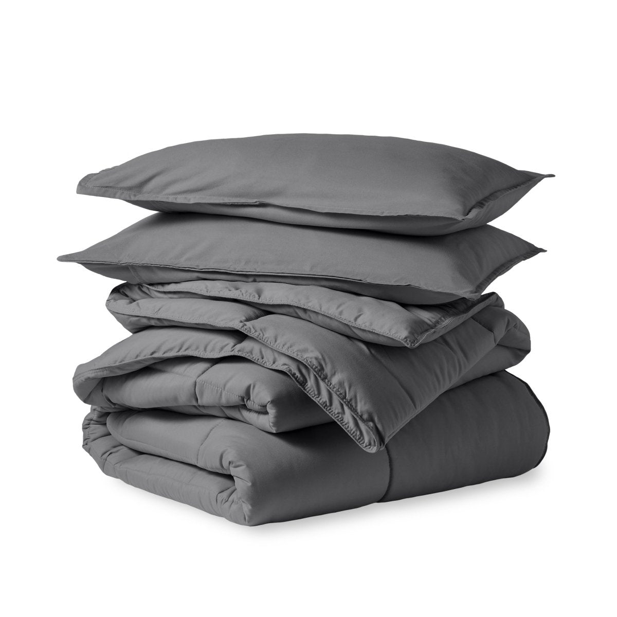 Comforter set folded and stacked