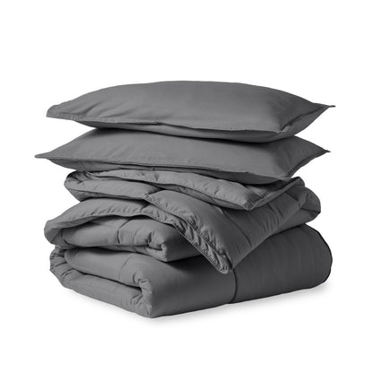 Comforter set folded and stacked