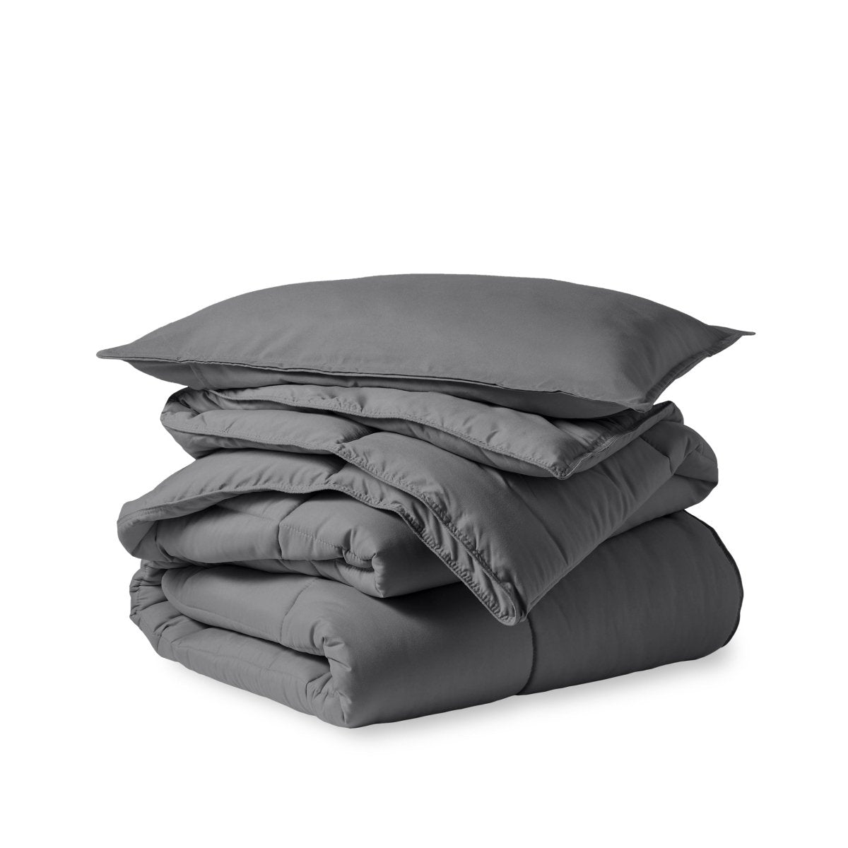 Comforter set folded and stacked