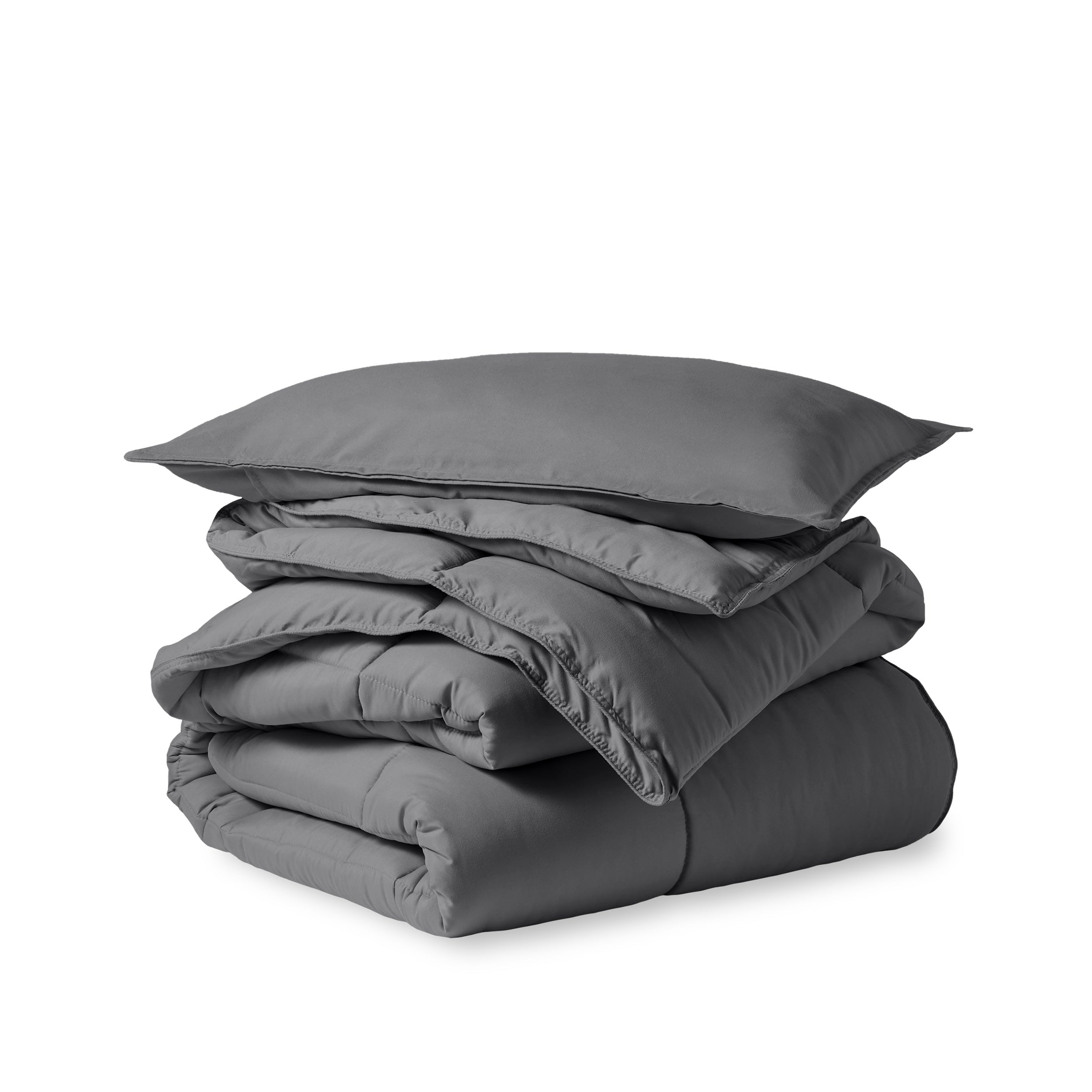 Comforter set folded and stacked