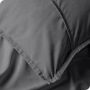 Close-up of back of a pillow sham