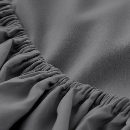 Close-up of elastic on a fitted sheet.