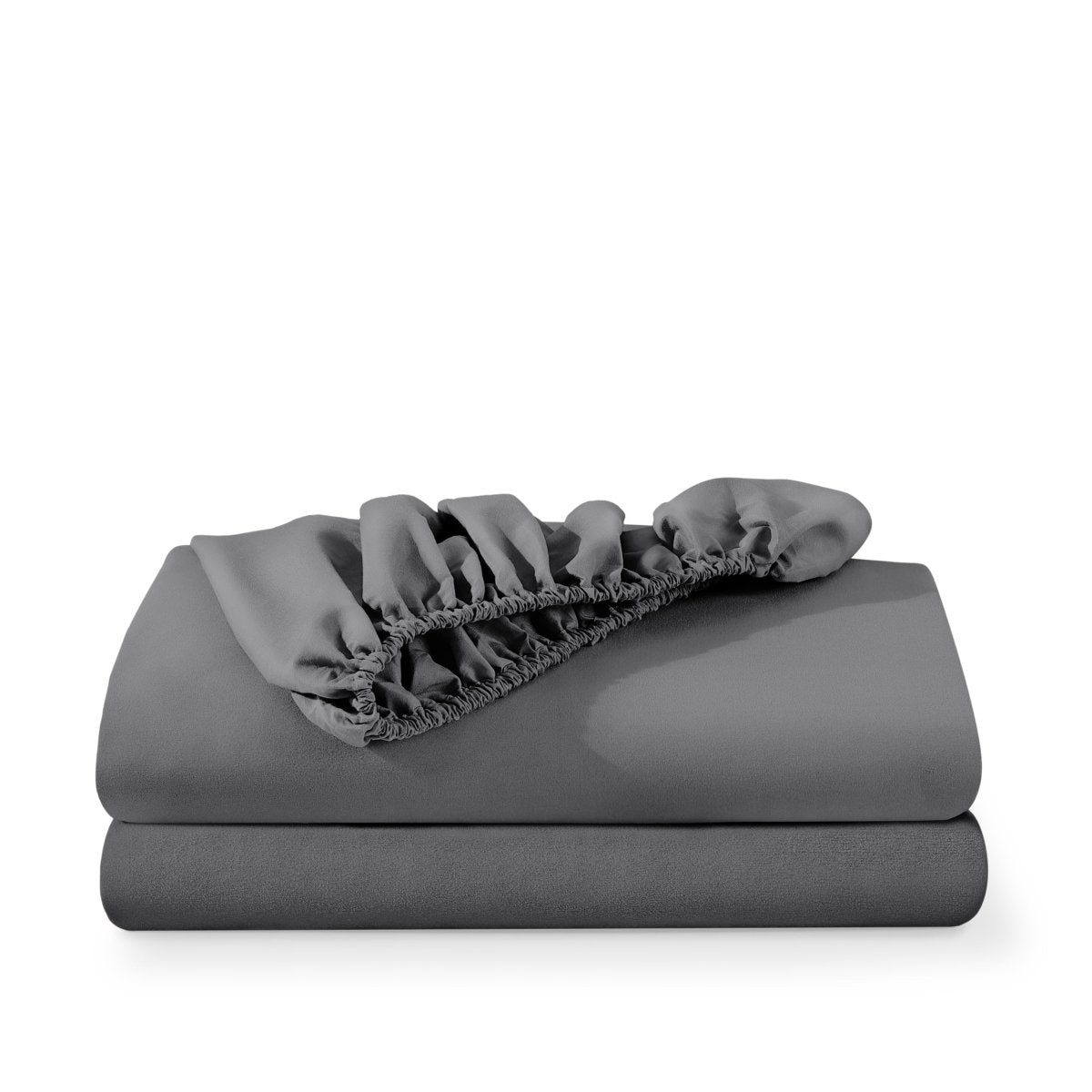 2 ultra soft fitted sheets folded and stacked