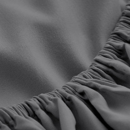 Close-up of fitted sheet showing the all around elastic
