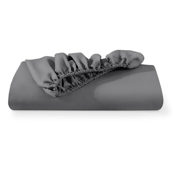 Microfiber fitted sheet folded
