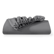 Microfiber fitted sheet folded