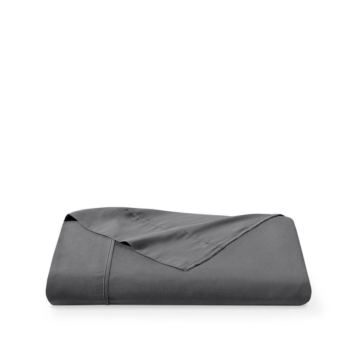 Gray flat sheet on a white background