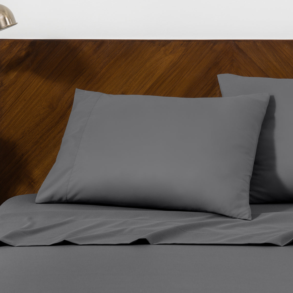 Close up of pillowcases on a bed