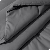 Close up of the track stitch comforter set