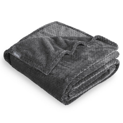 Textured blanket with a Bare Home label on a white background