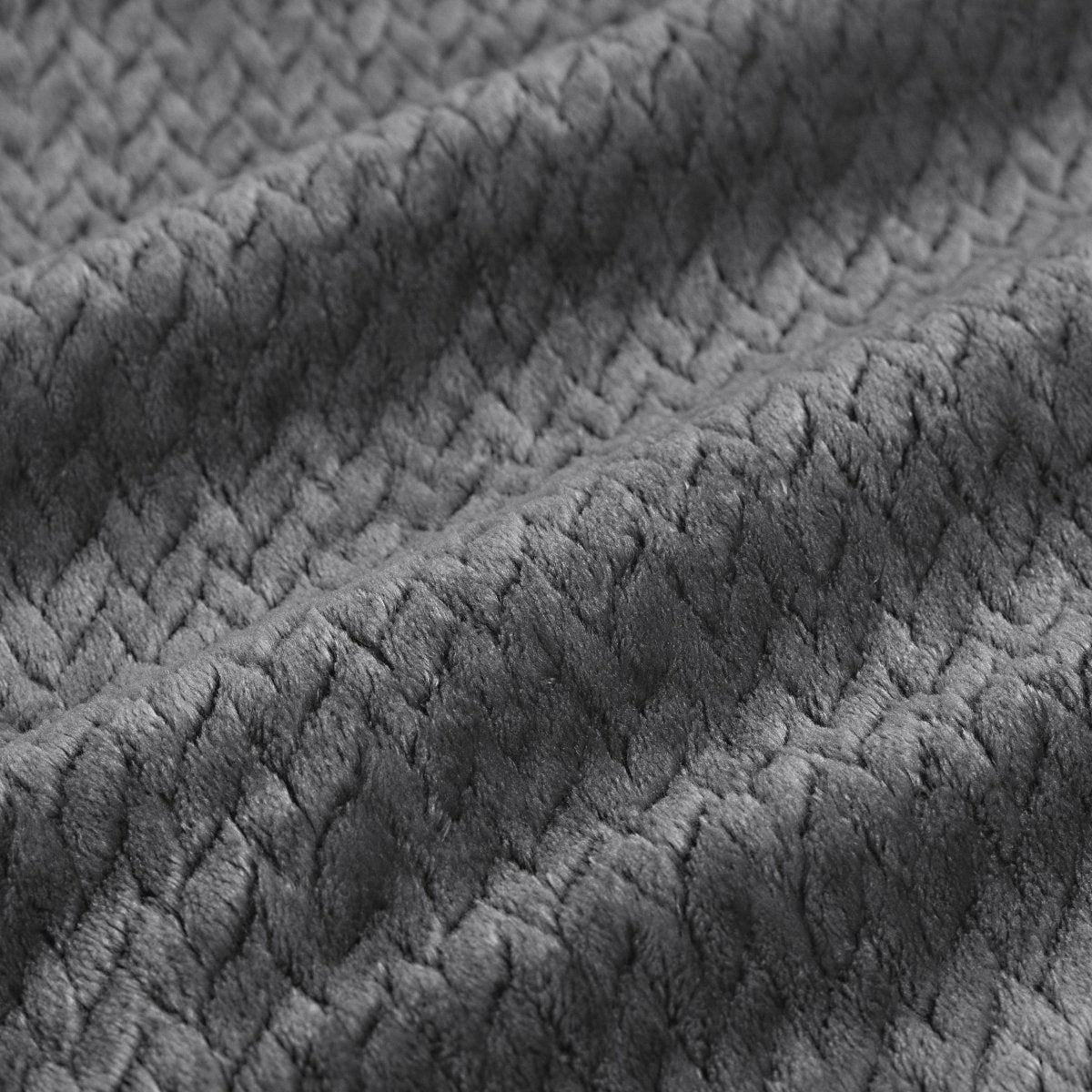 Close-up of chevron textured blanket