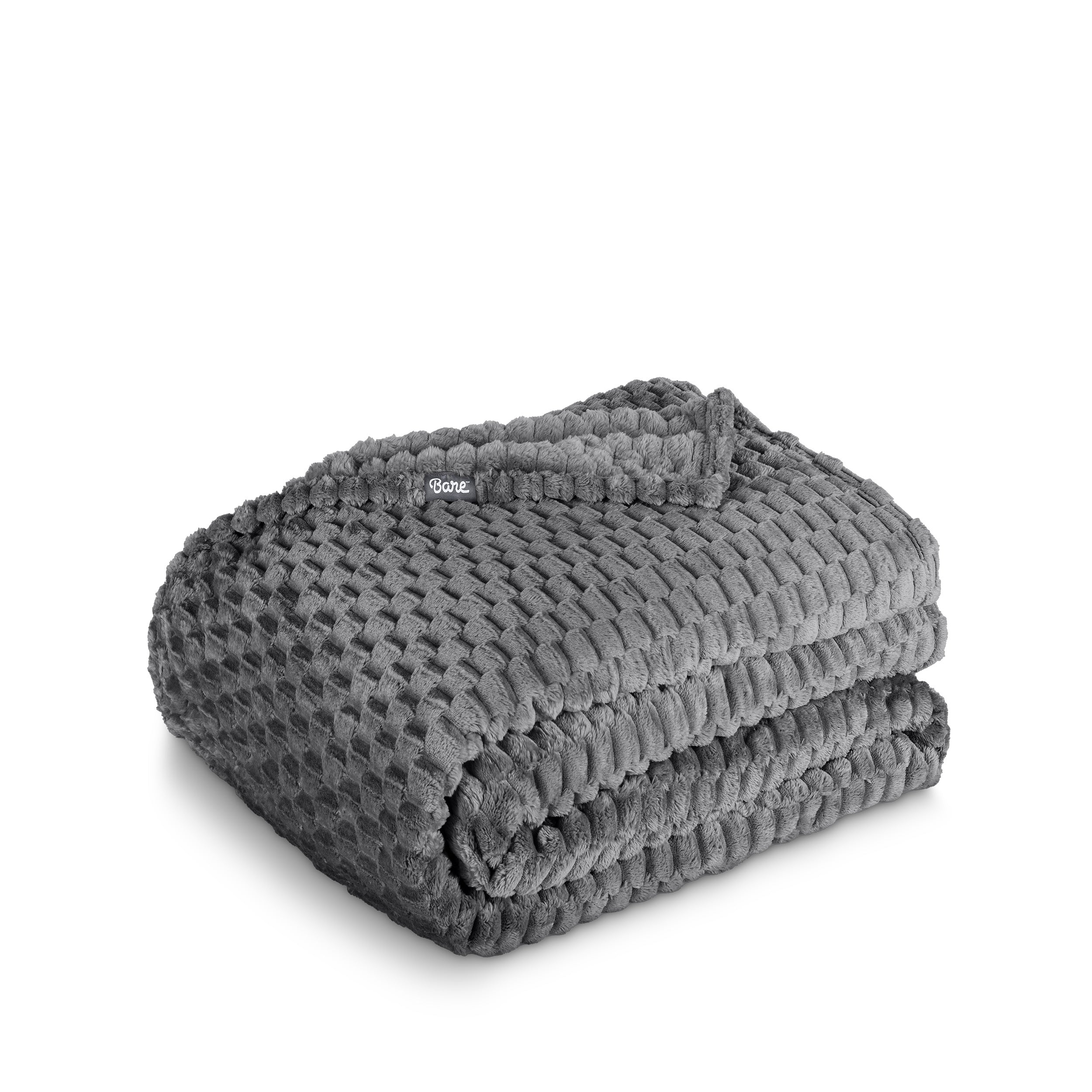 Microplush waffle blanket folded
