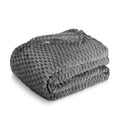 Microplush waffle blanket folded