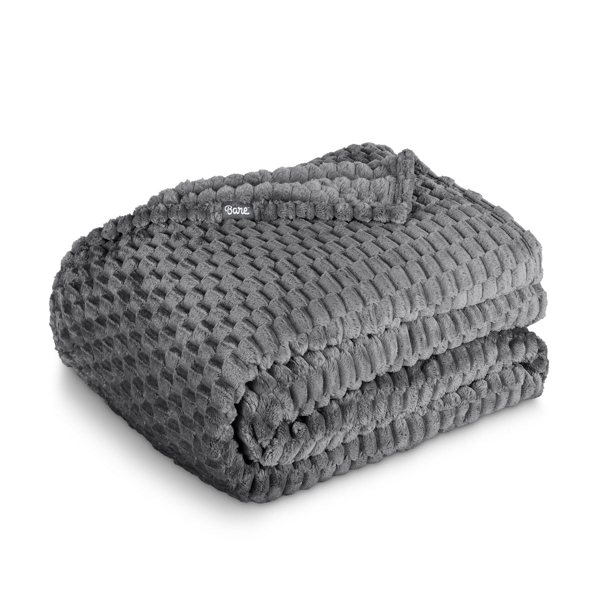 Microplush waffle blanket folded