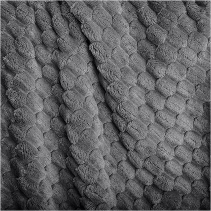 Close up of microplush waffle textured blanket