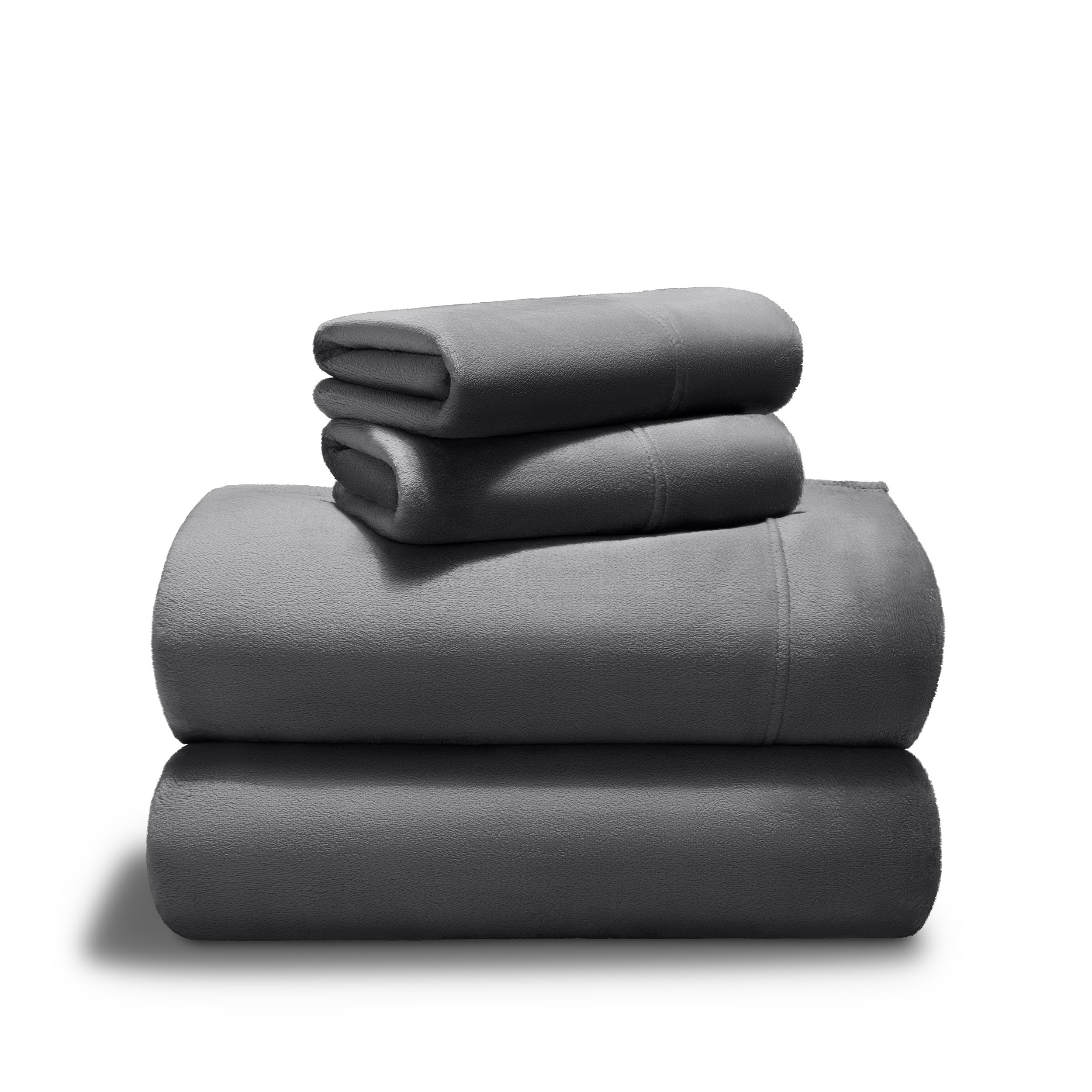 Microplush sheet set stacked