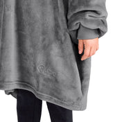 Close up of the side pocket on the wearable blanket