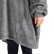 Close up of the side pocket on the wearable blanket