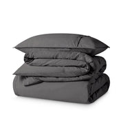 Percale duvet cover set stacked