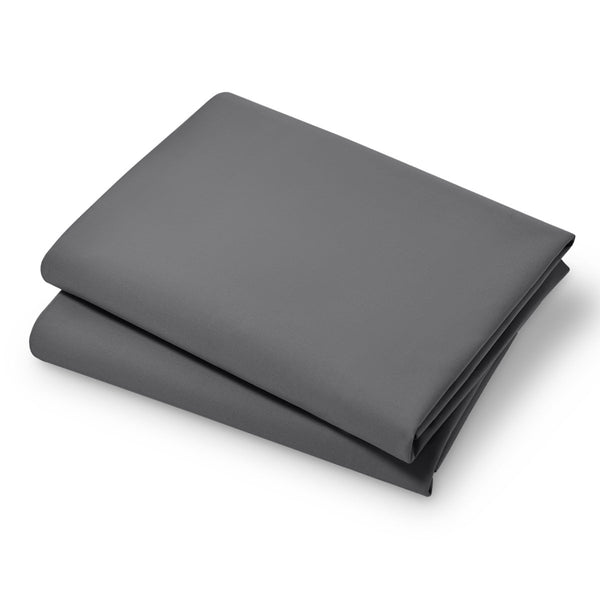 Two sateen pillowcases folded and stacked