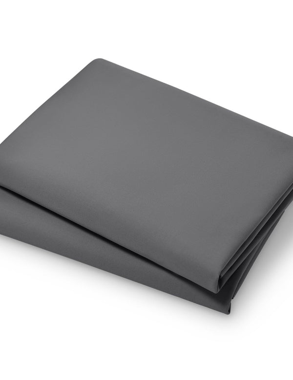 Two sateen pillowcases folded and stacked