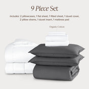 Percale bundle stacked to show what is included