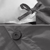 Corner ties and button on a duvet cover