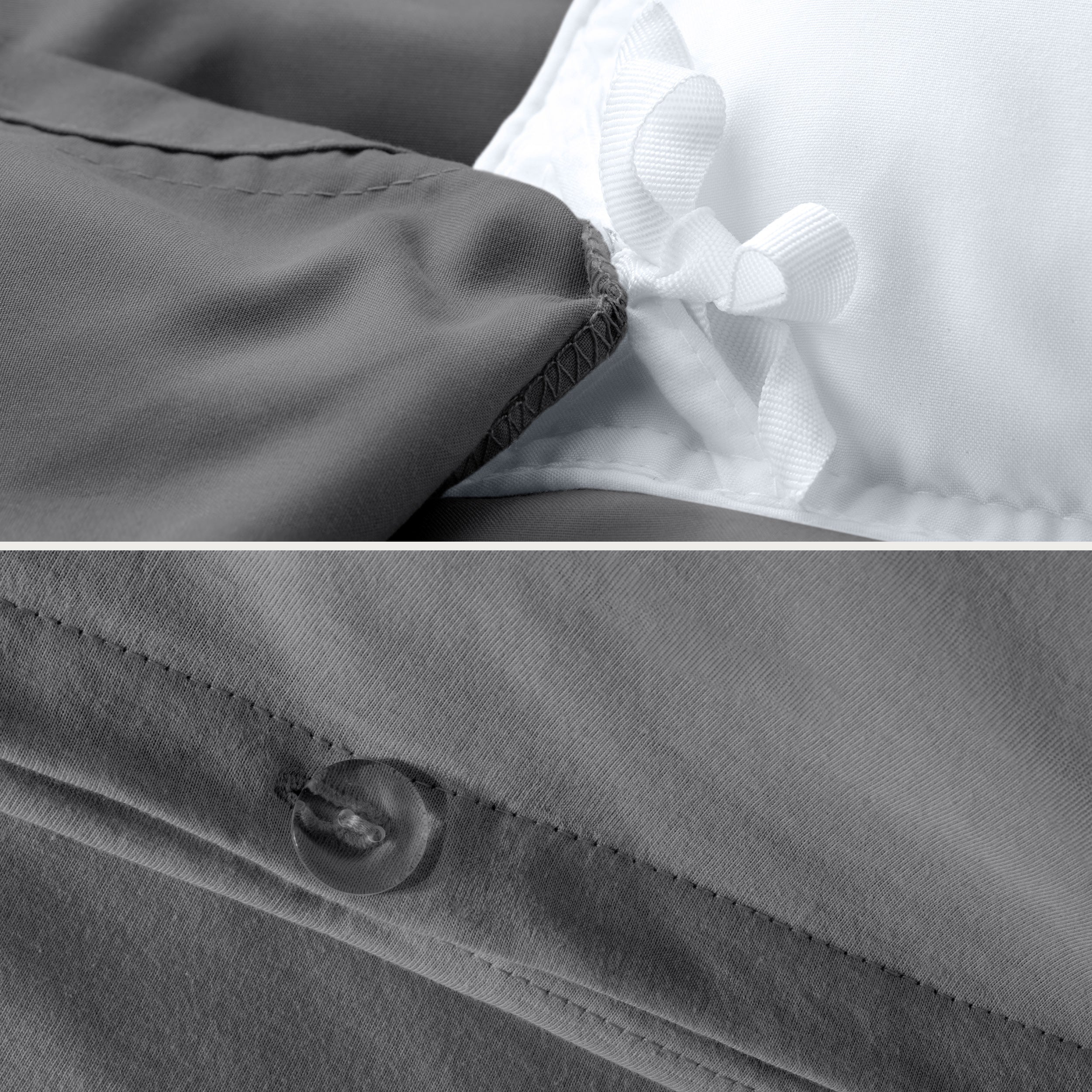 Corner ties used to keep the duvet cover and insert securely in place