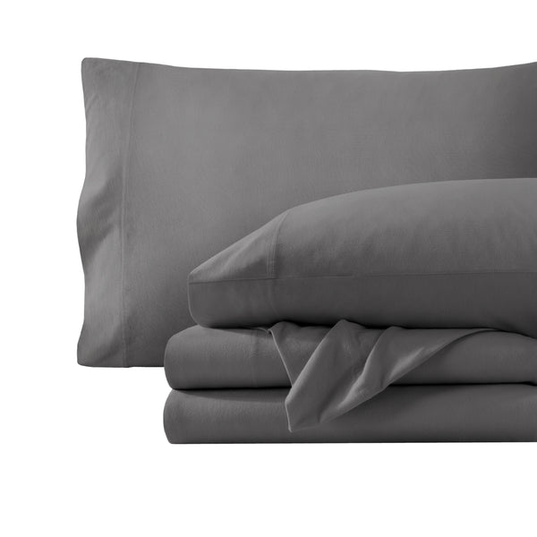 Organic jersey sheet set folded