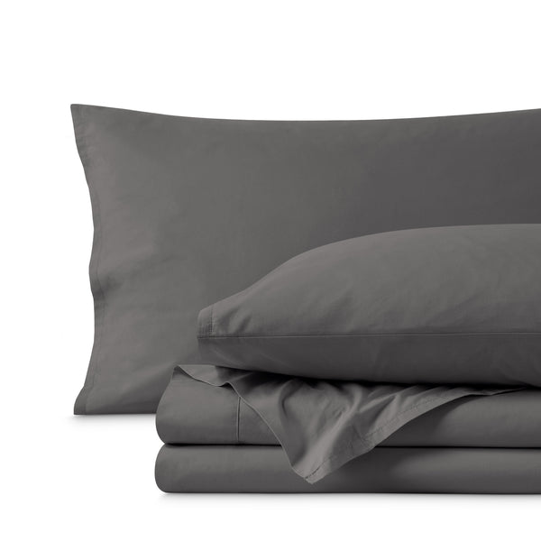 Percale sheet set folded neatly