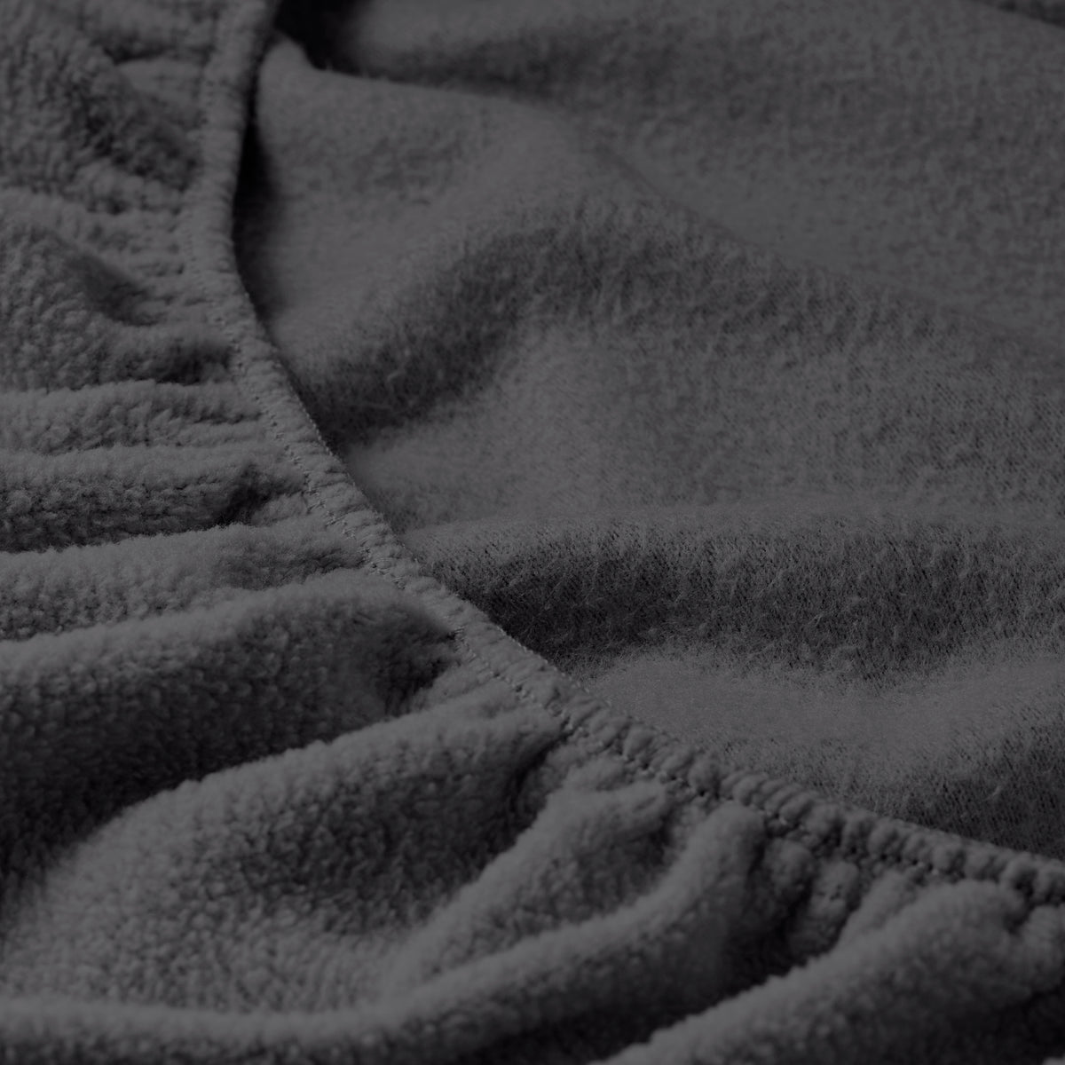 Close-up of fleece fitted sheet