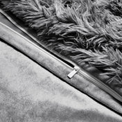 Shaggy duvet with a zipper closure
