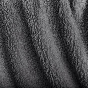 Close-up of textured faux shearling blanket