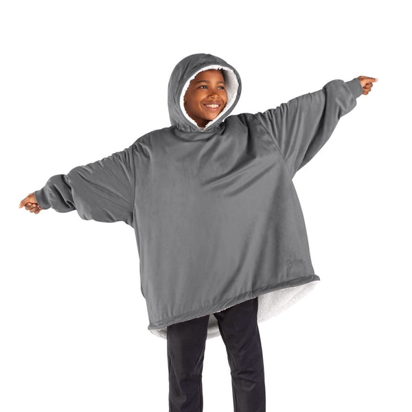 A youth wearable blanket on a child