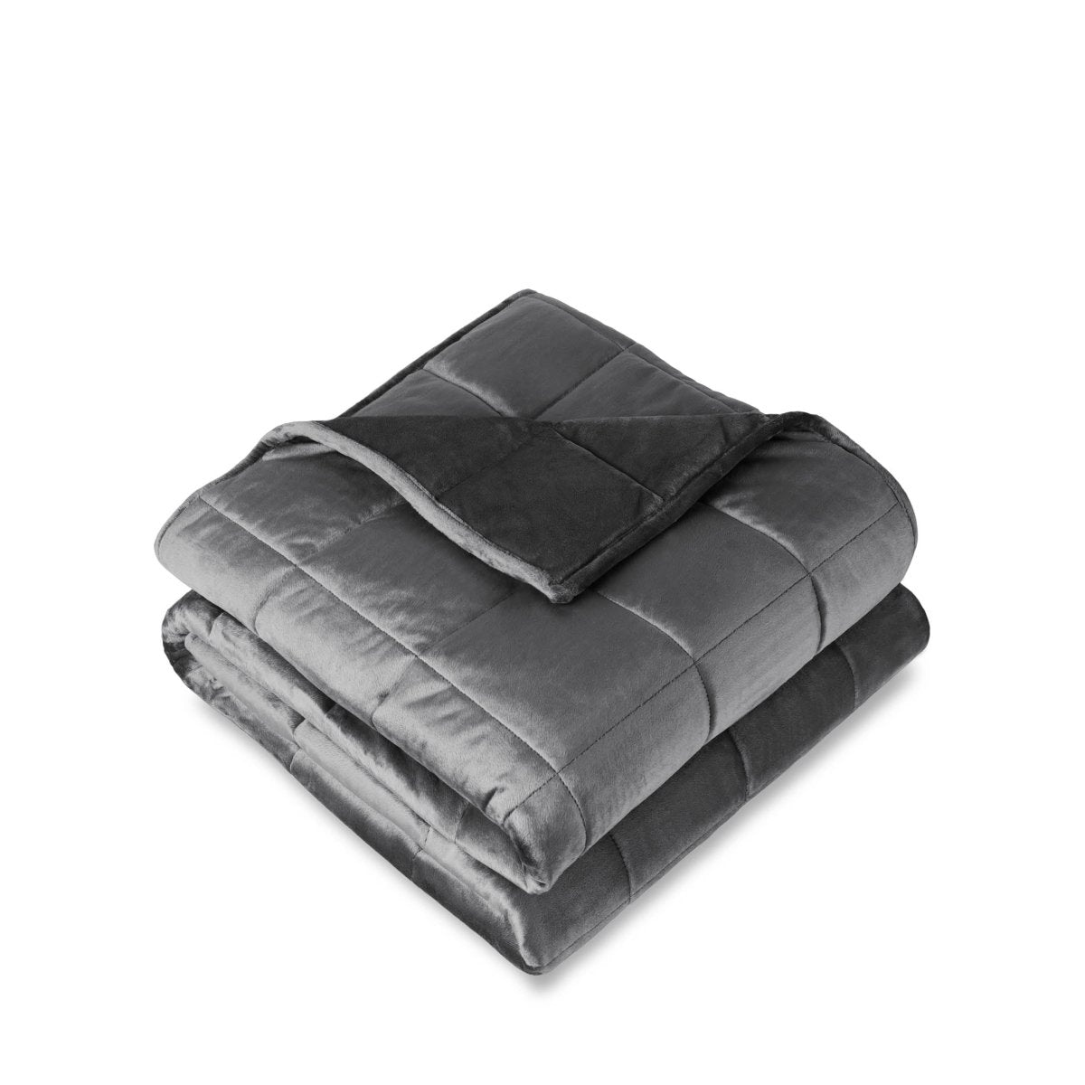 Minky weighted blanket folded neatly