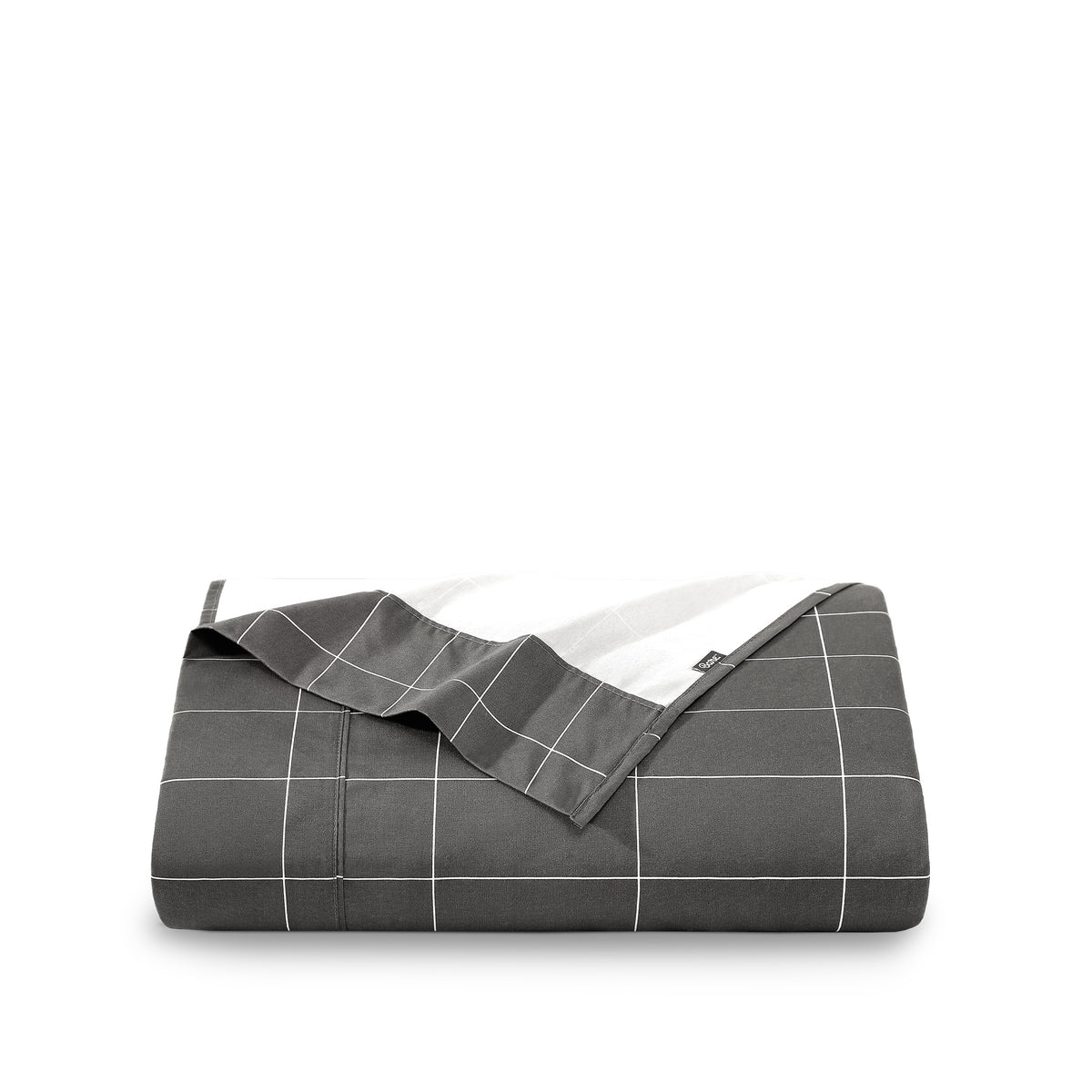 Printed microfiber flat sheet folded