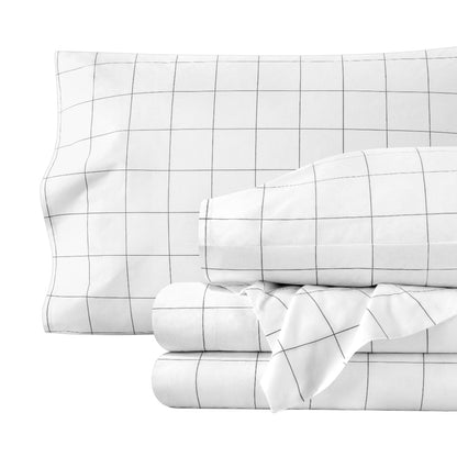 White sheet set against a white background