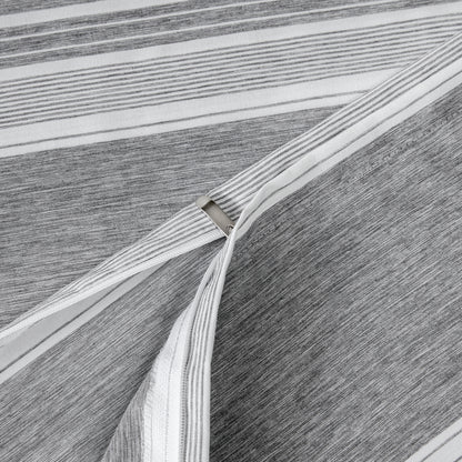 Close-up of a zipper on a duvet cover