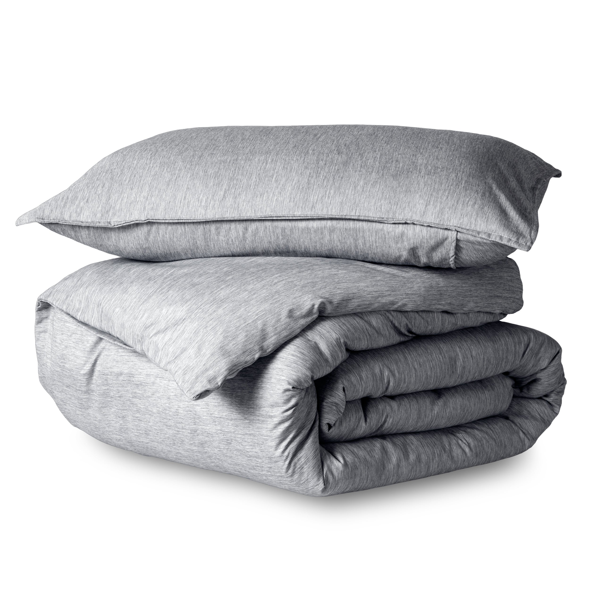 Microfiber Duvet Cover & Sham Set - Heather