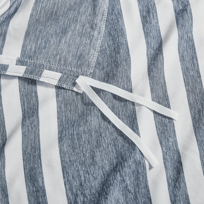 Close-up of a a corner tie detail on a duvet cover