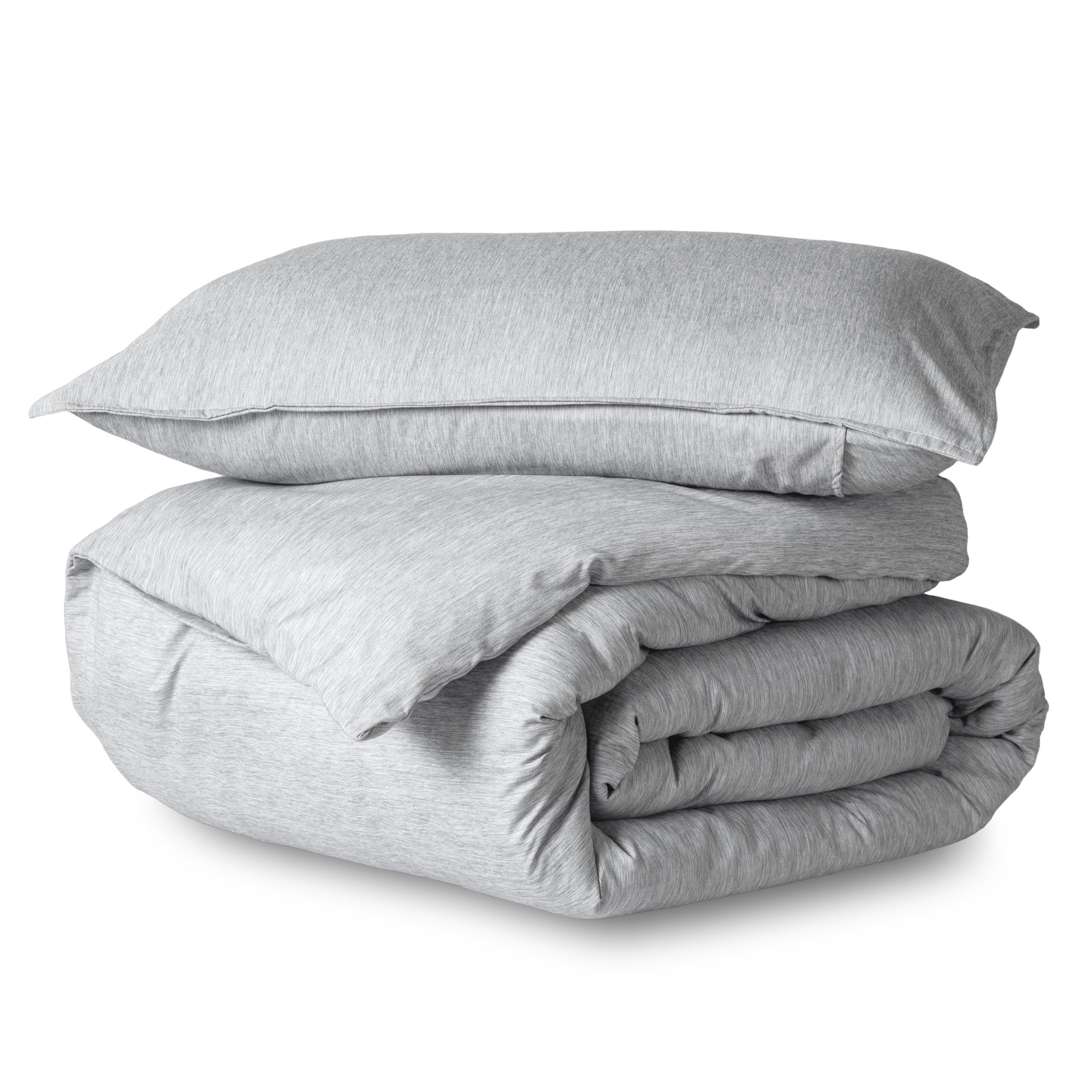 Microfiber Duvet Cover & Sham Set - Heather