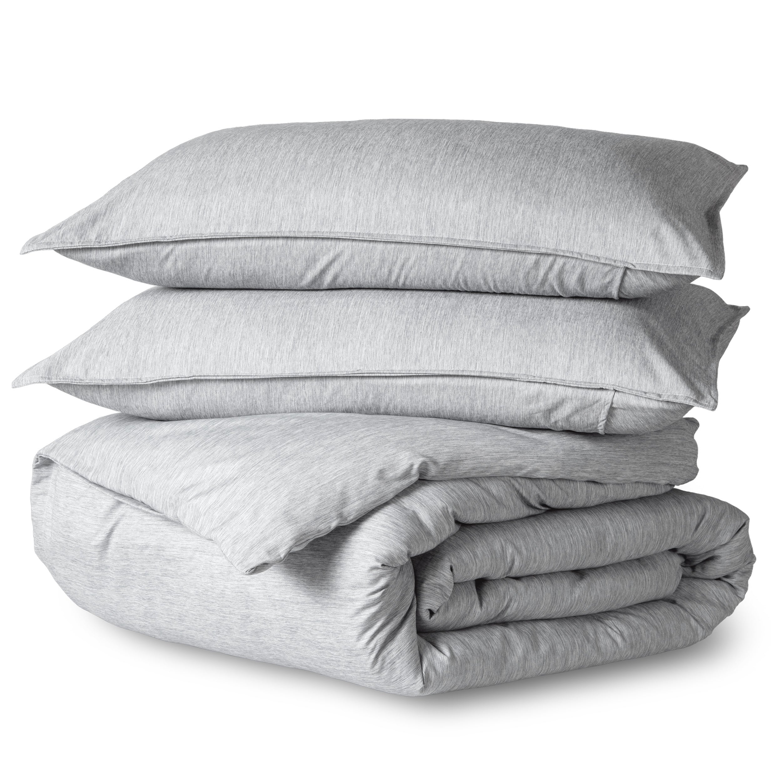 Microfiber Duvet Cover & Sham Set - Heather