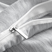 Close-up of a zipper on a duvet cover
