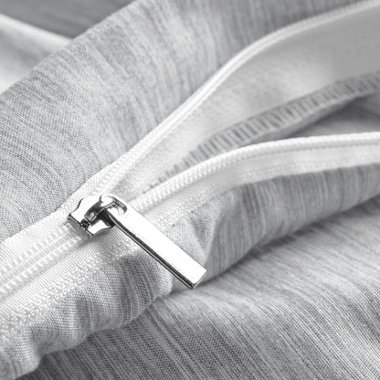 Close-up of a zipper on a duvet cover