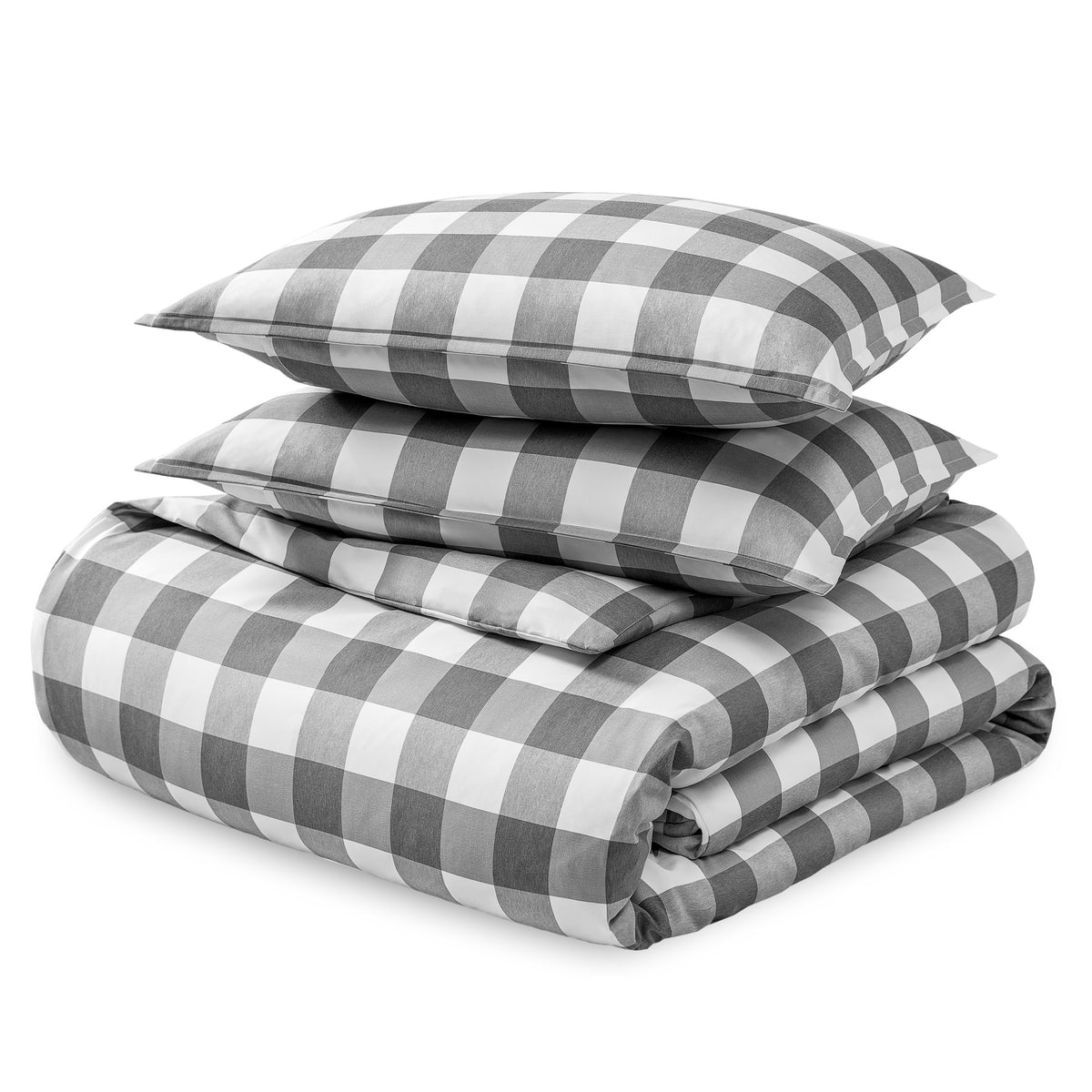 Printed duvet cover set folded