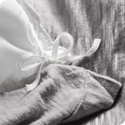 Corner ties on a flannel duvet cover