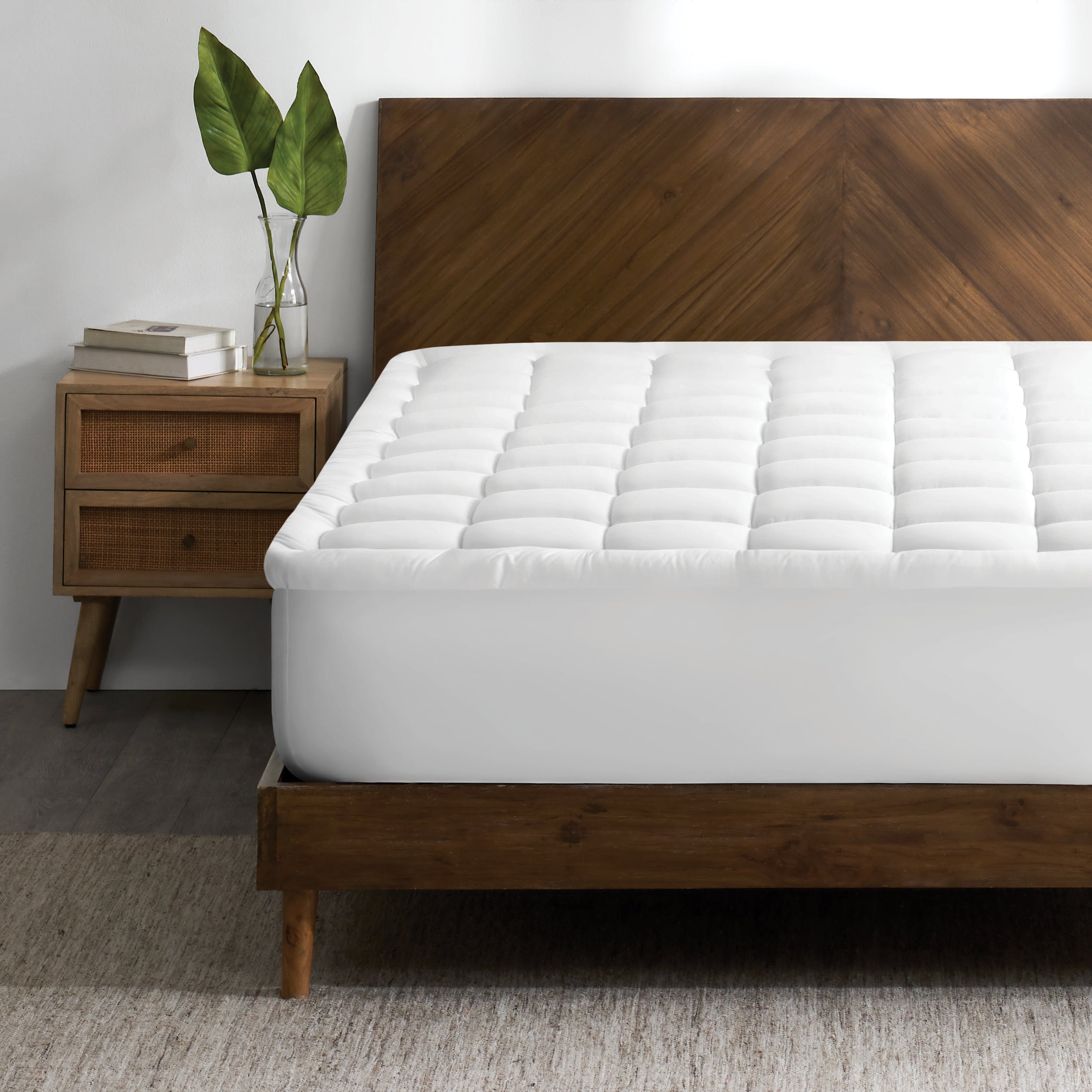 Images Extended Content Cotton Top Mattress Pad from Bare Home.