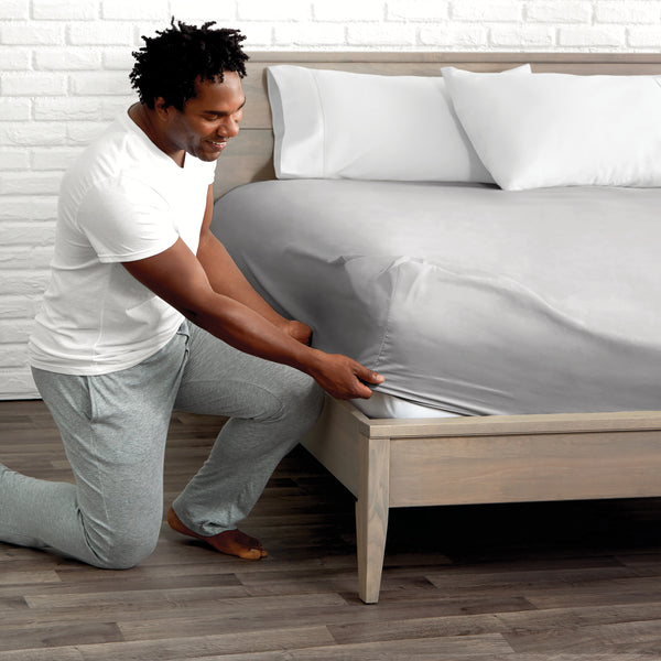 Images Extended Content Microfiber Hydrobrushed Fitted Sheet